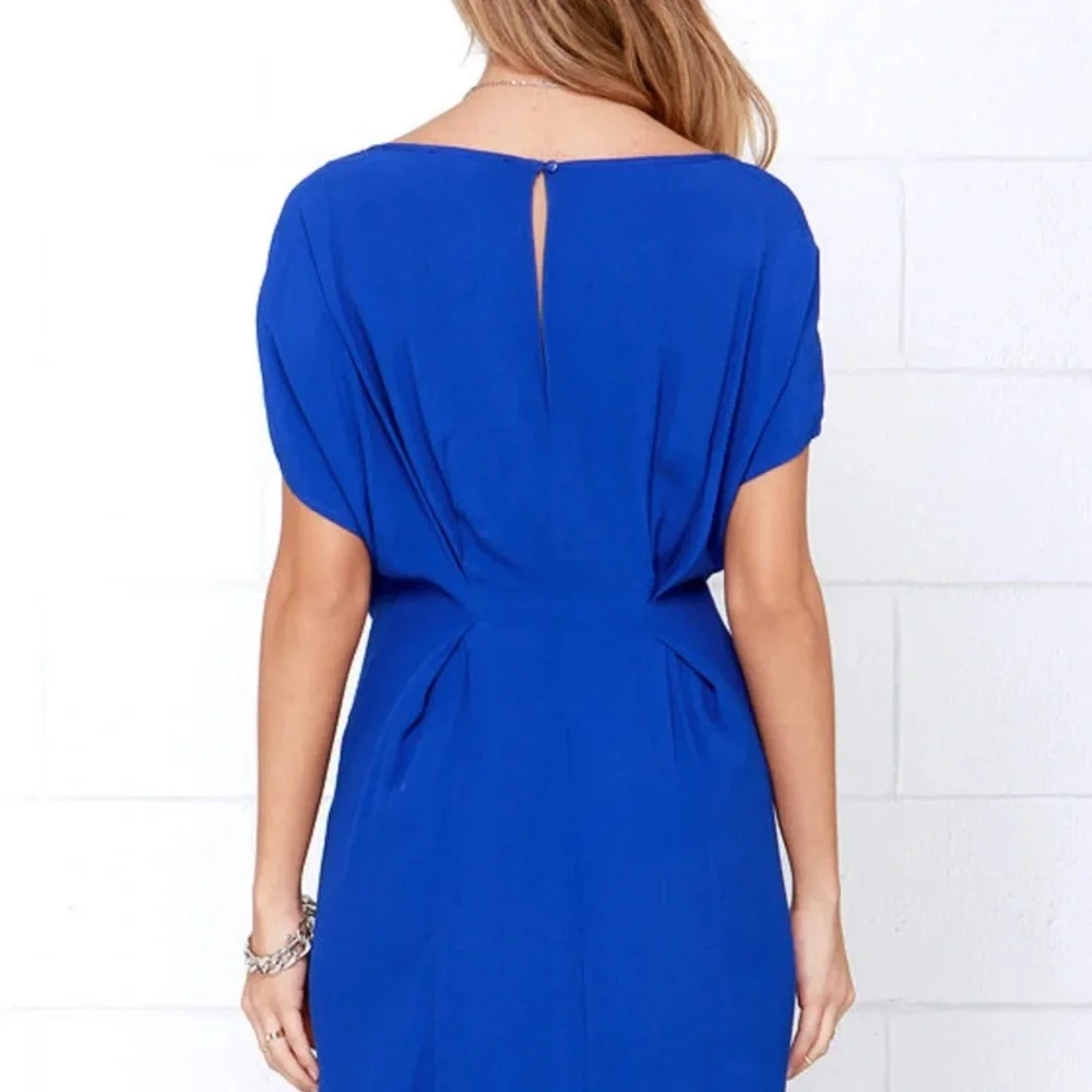 Lulu's Royal Blue Midi Dress - Picture 4 of 6